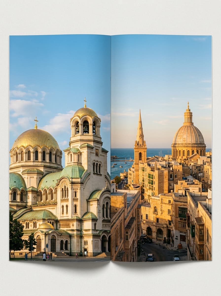 Kontrast Bulgarien und Malta