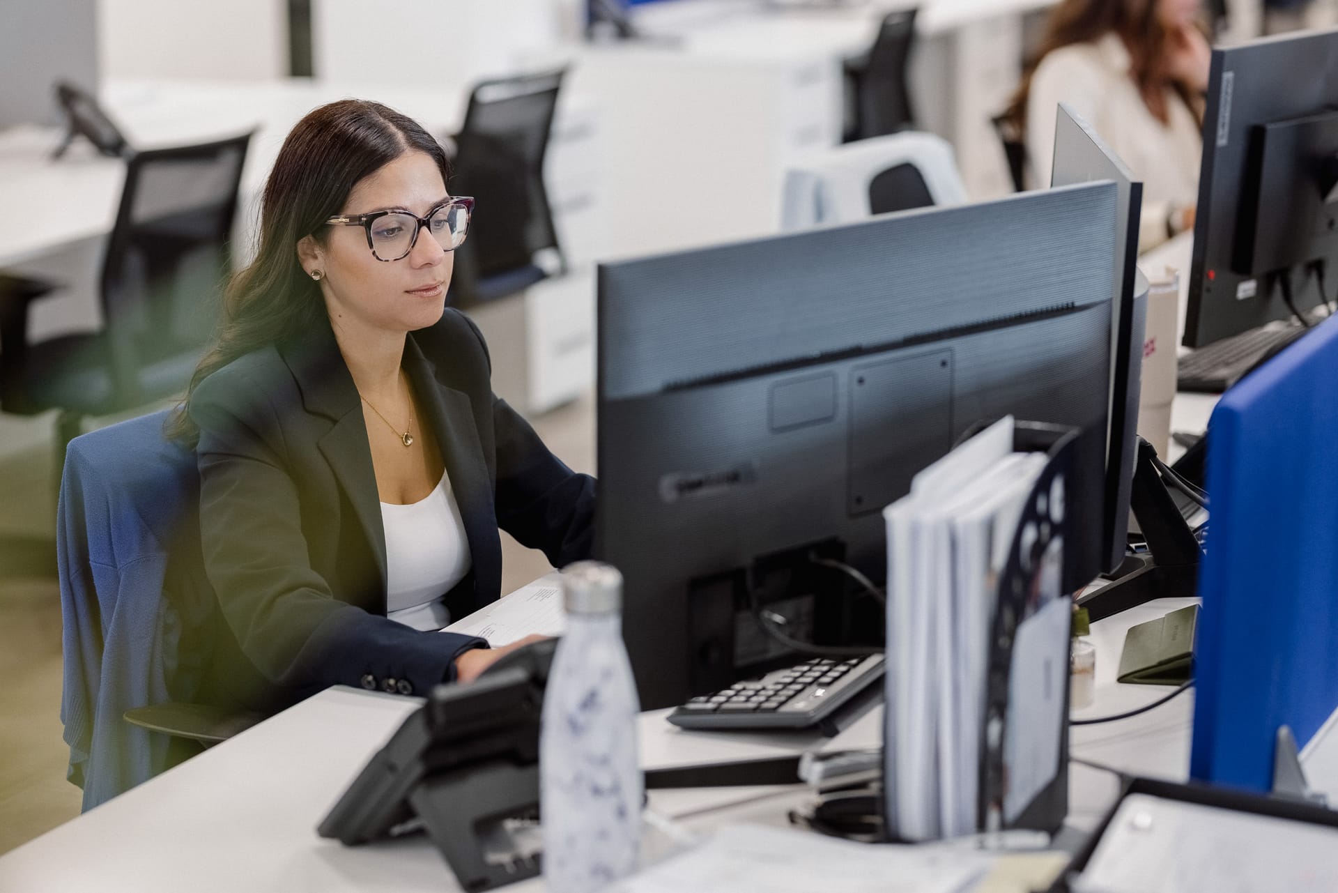 Konzentrierte Arbeit am Arbeitsplatz