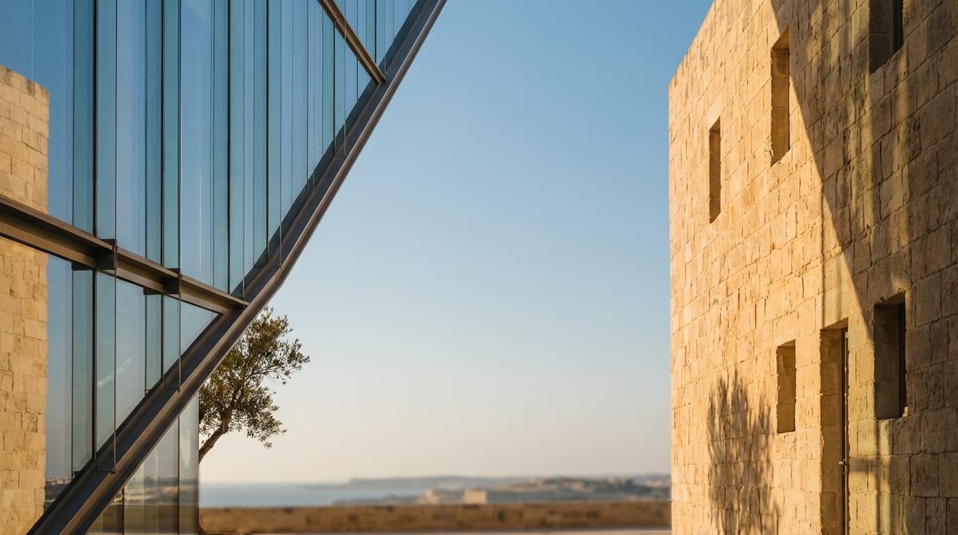 Architekturkontrast Dubai und Malta