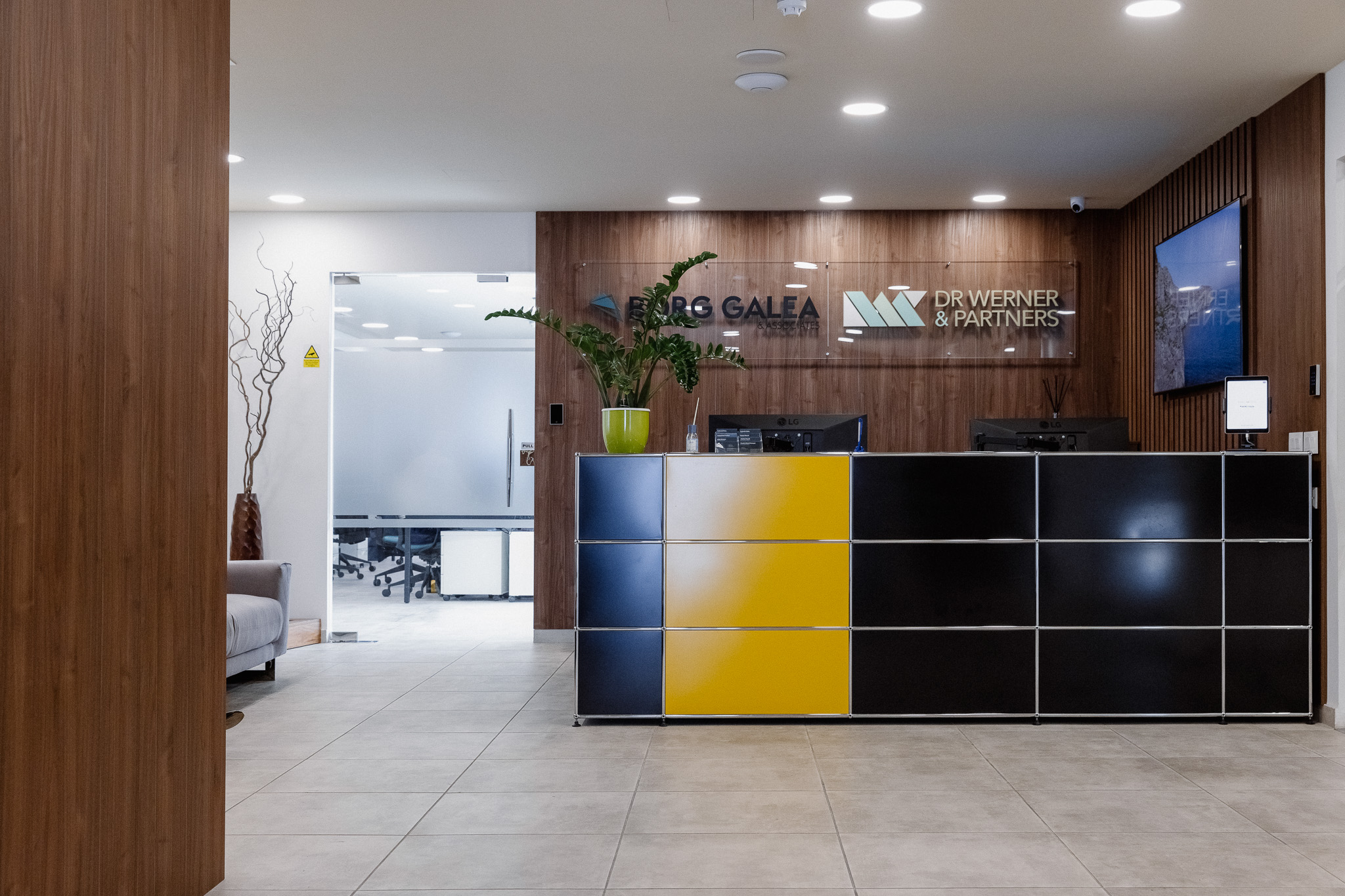 Reception area of Dr. Werner & Partners office in Malta