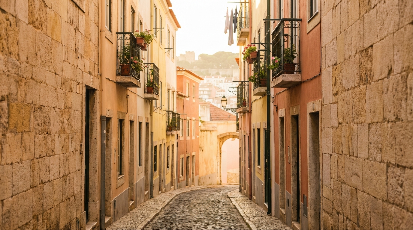 Altstadt-Gasse in Lissabon